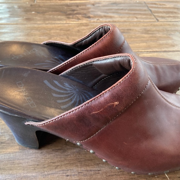 Dansko Rae Women’s Brown Leather Studded Heels Clogs Size 42 US 12 Slip On Heels - Picture 9 of 9